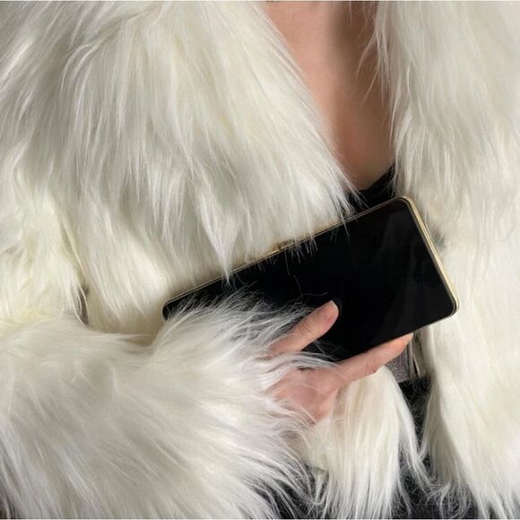 Zara FauxโFur Cardigan Lapel Collar Jacket White Nwt - Picture 10 of 16